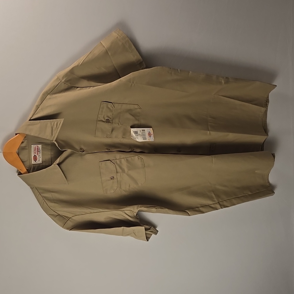 Dickies Men's Short Sleeve Classic Till Beige Work Shirt Sz 2X Tall New w/Tag
